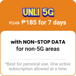 UNLI 5G w/ NON-STOP DATA 185